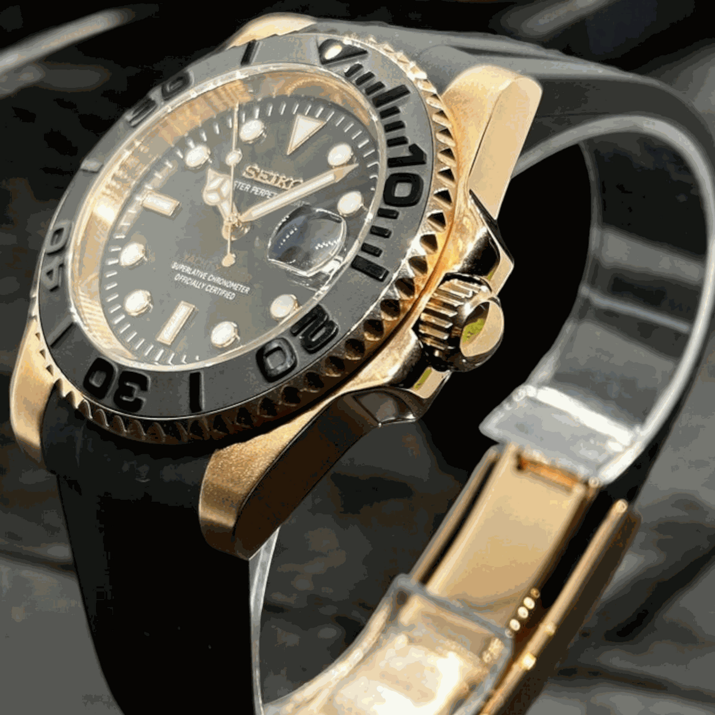 Modded Seiko Black Gold Seikomaster Diver Series - MODTIME