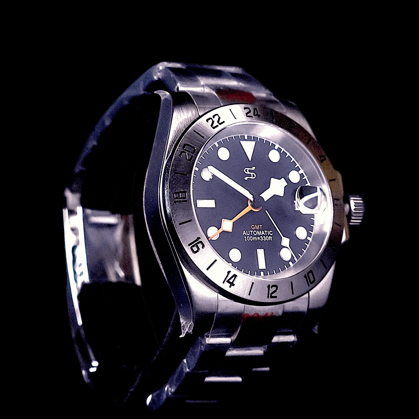 Modtime Seiko Mod Custom GMT Brushed Nickel Series - MODTIME