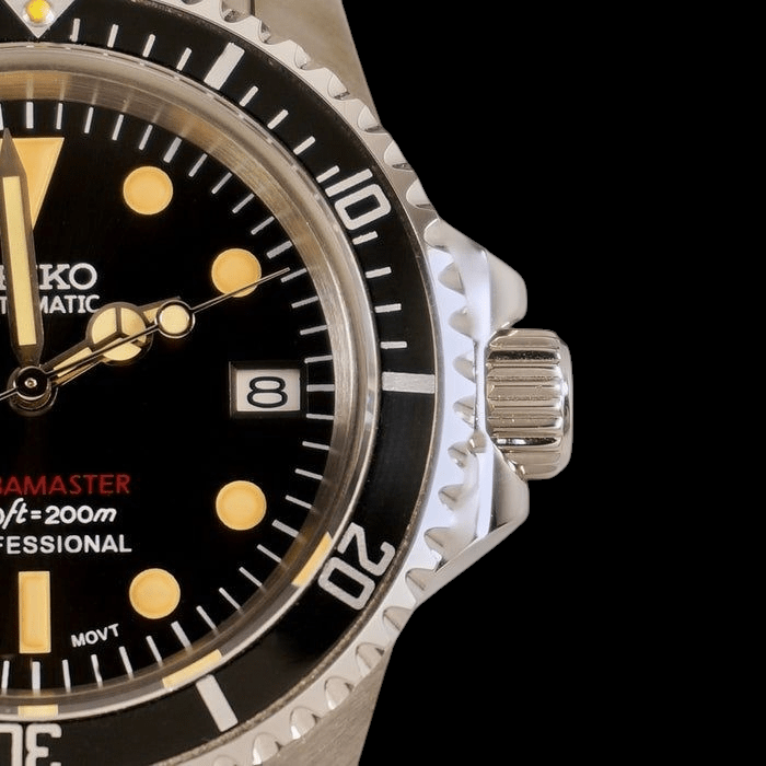 Seiko Mod Black Gold Two - Tone Seikomariner Diver Series - MODTIME