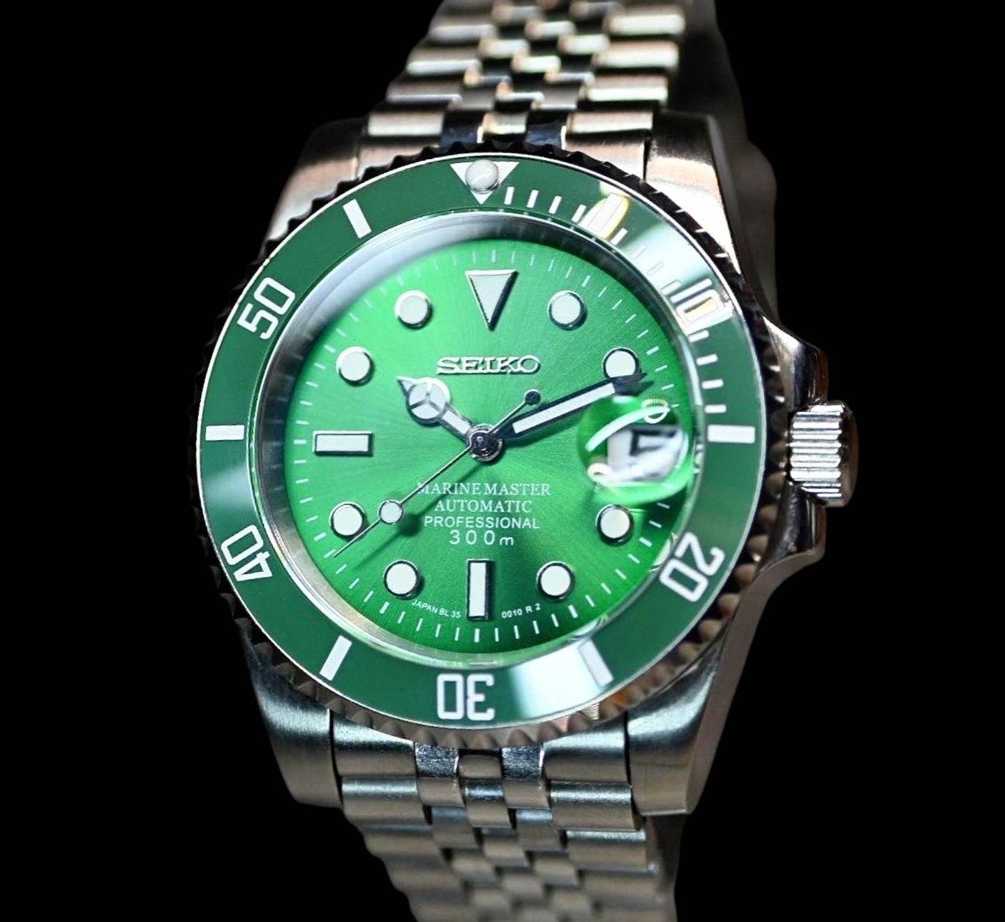 Seiko Mod Green Seikomariner " Hulk " Series Collection - MODTIME