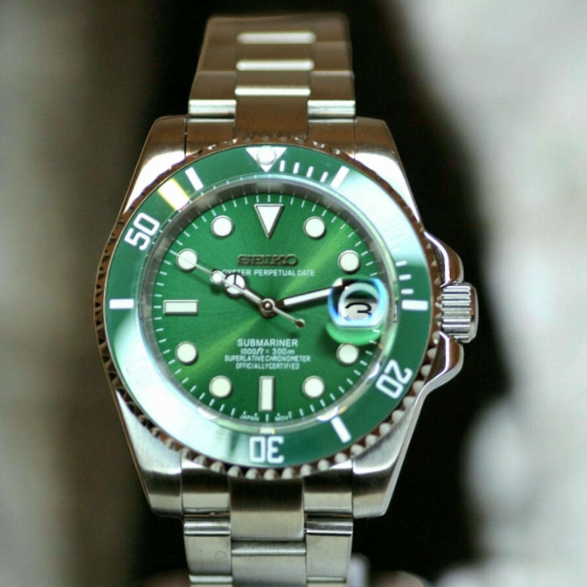 Seiko Mod Green Seikomariner " Hulk " Series Collection - MODTIME