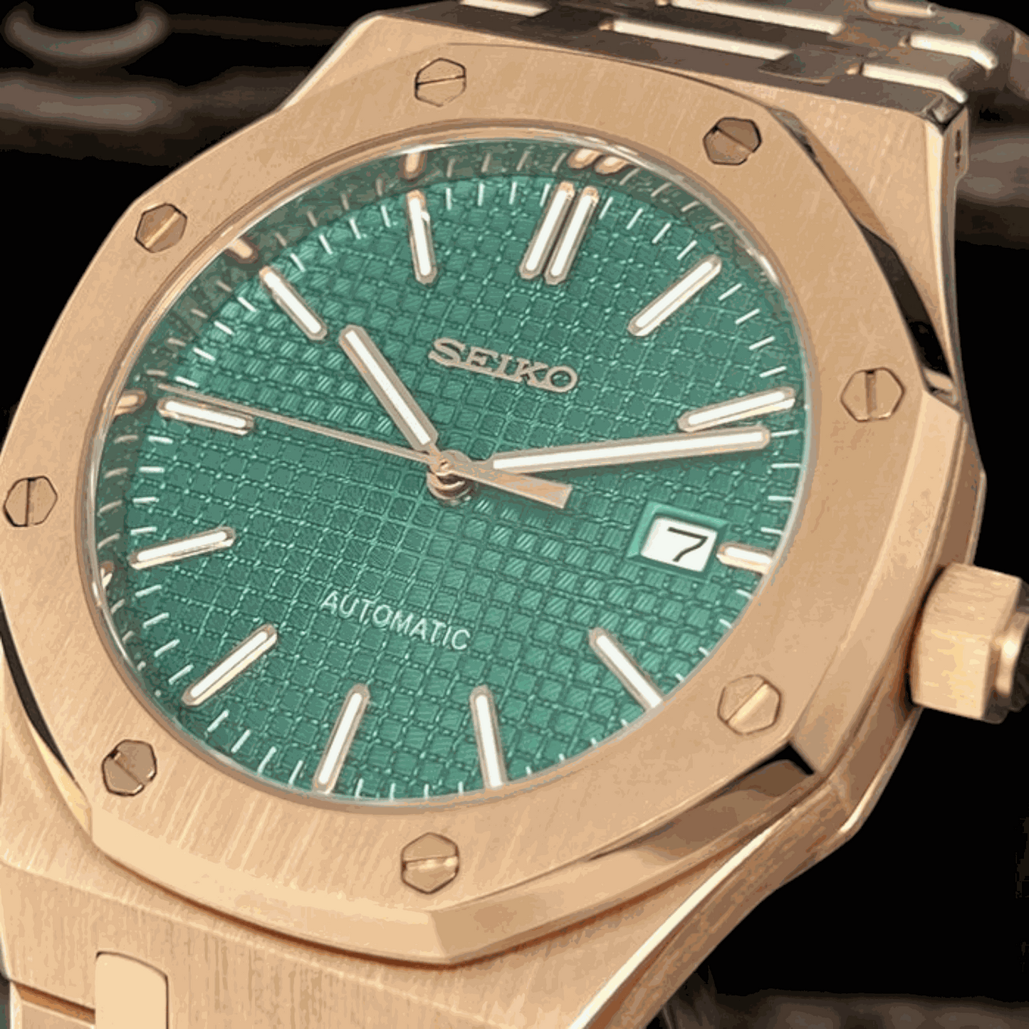 Seiko Mod Heritage "O" aka Seiko Oak - Green Dial - MODTIME