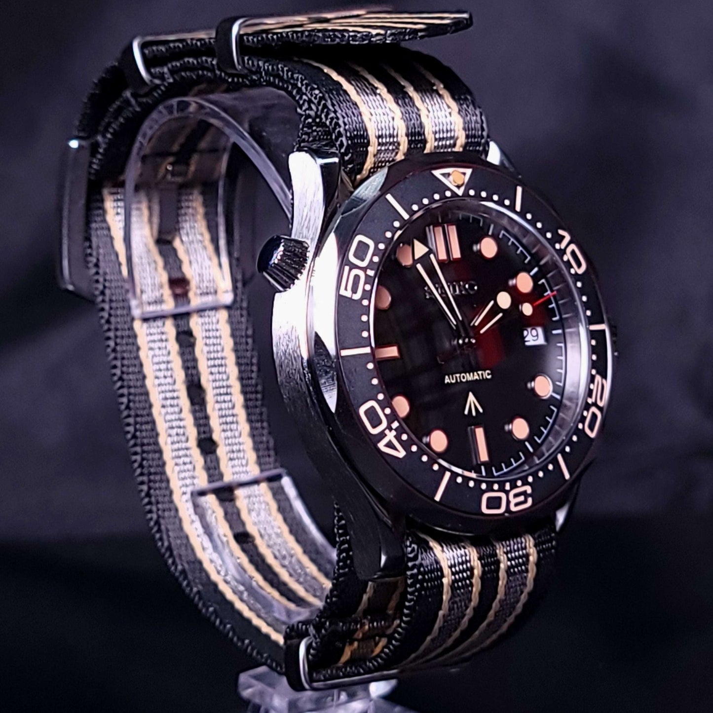 Seiko Mod Seamaster Homage Black Dial: Dive into Classic Style - MODTIME