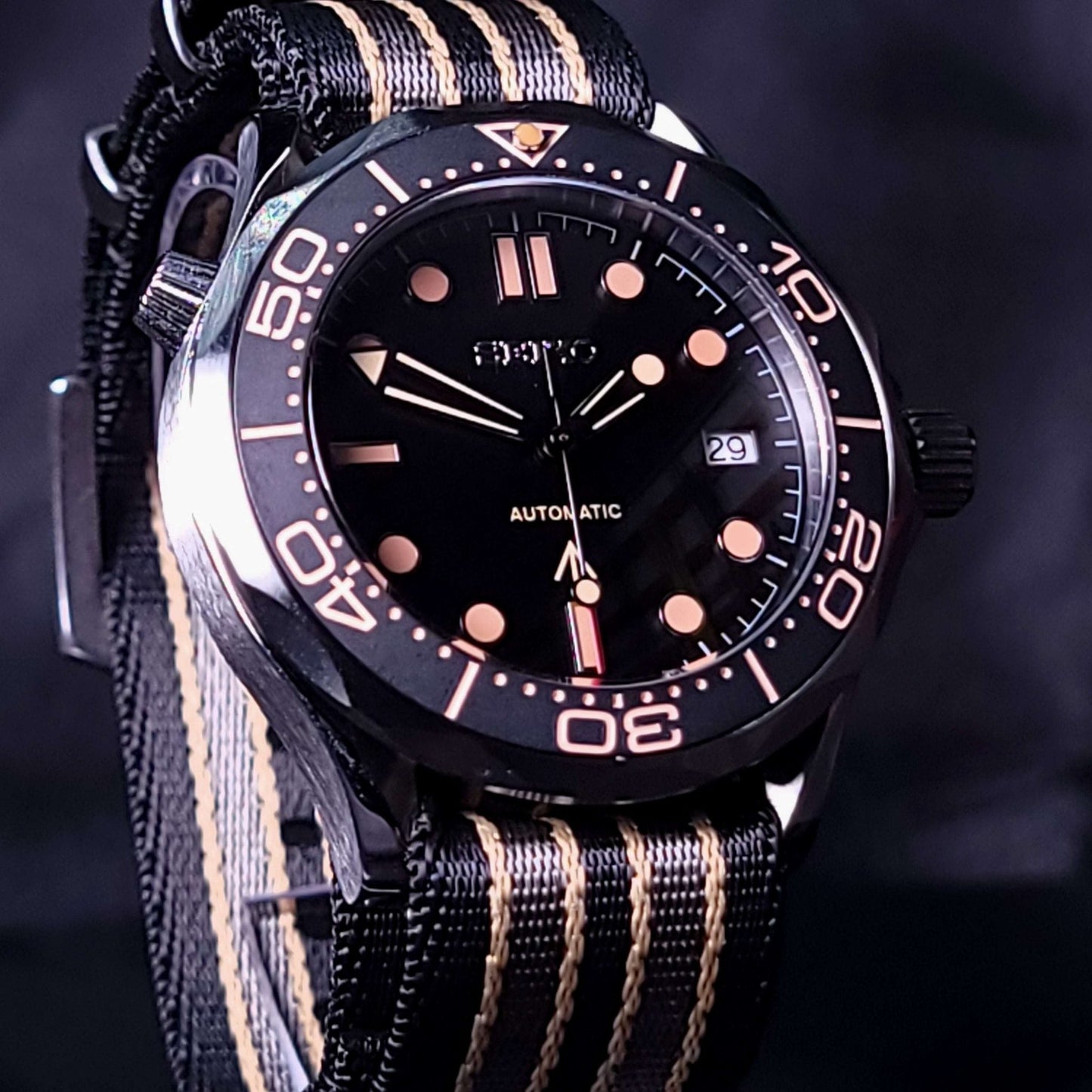 Seiko Mod Seamaster Homage Black Dial: Dive into Classic Style - MODTIME