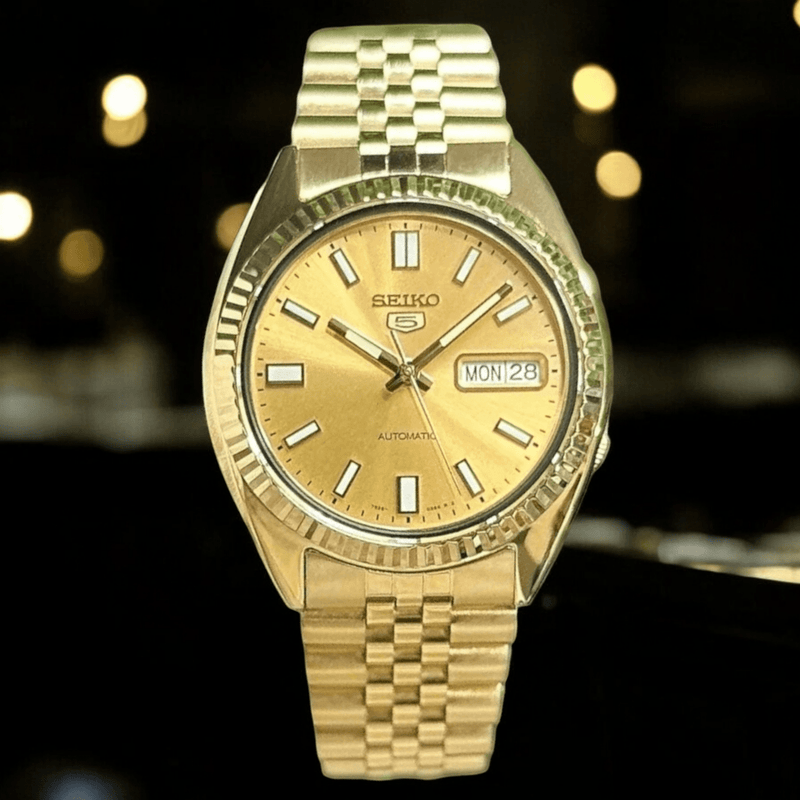 Seiko Mod SeikoJust Gold S5 Dial - Elegant Design - Modtime - MODTIME