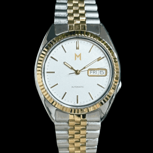 Seiko Mod SeikoJust Two - Tone White S5 Series Dial - Modtime - MODTIME