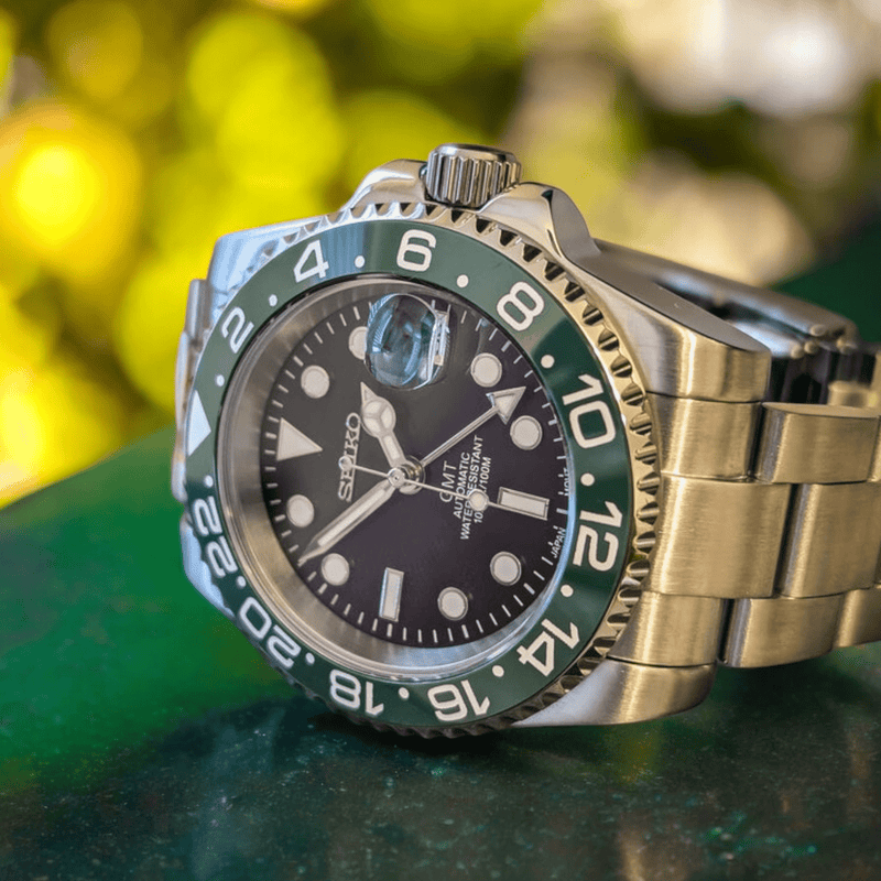 Seiko Mod Stainless - Steel GMT " Starbucks" Series - Modtime - MODTIME