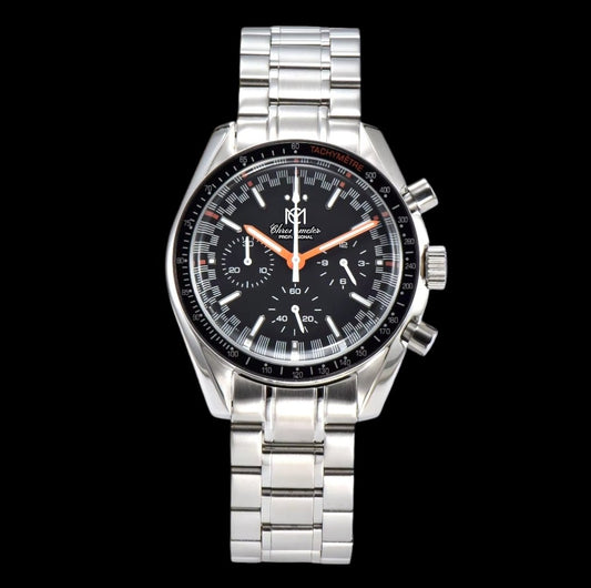 Custom Seiko speedmaster black dials orange minute hand