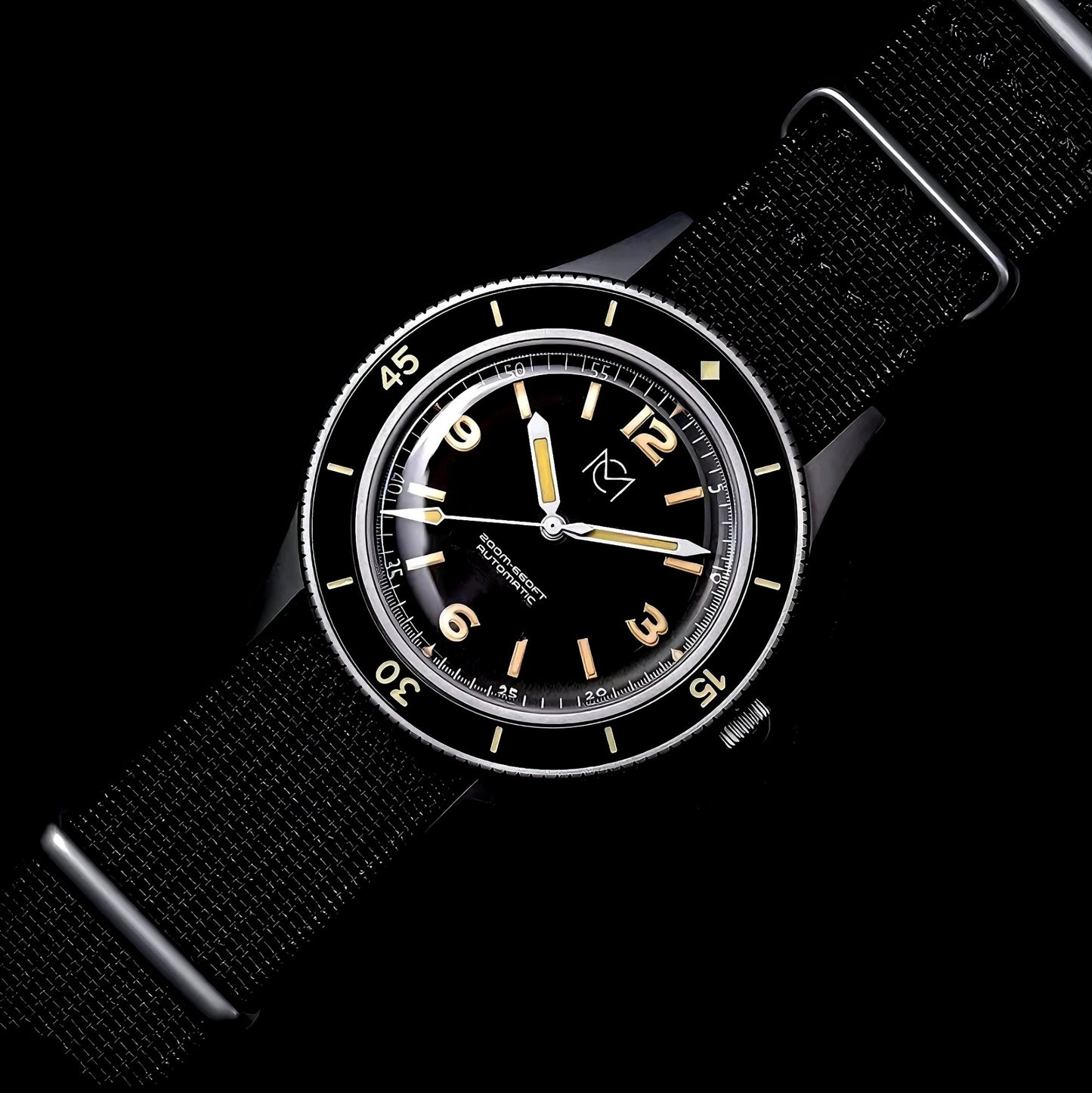 Custom Vintage Seiko Mod black dial