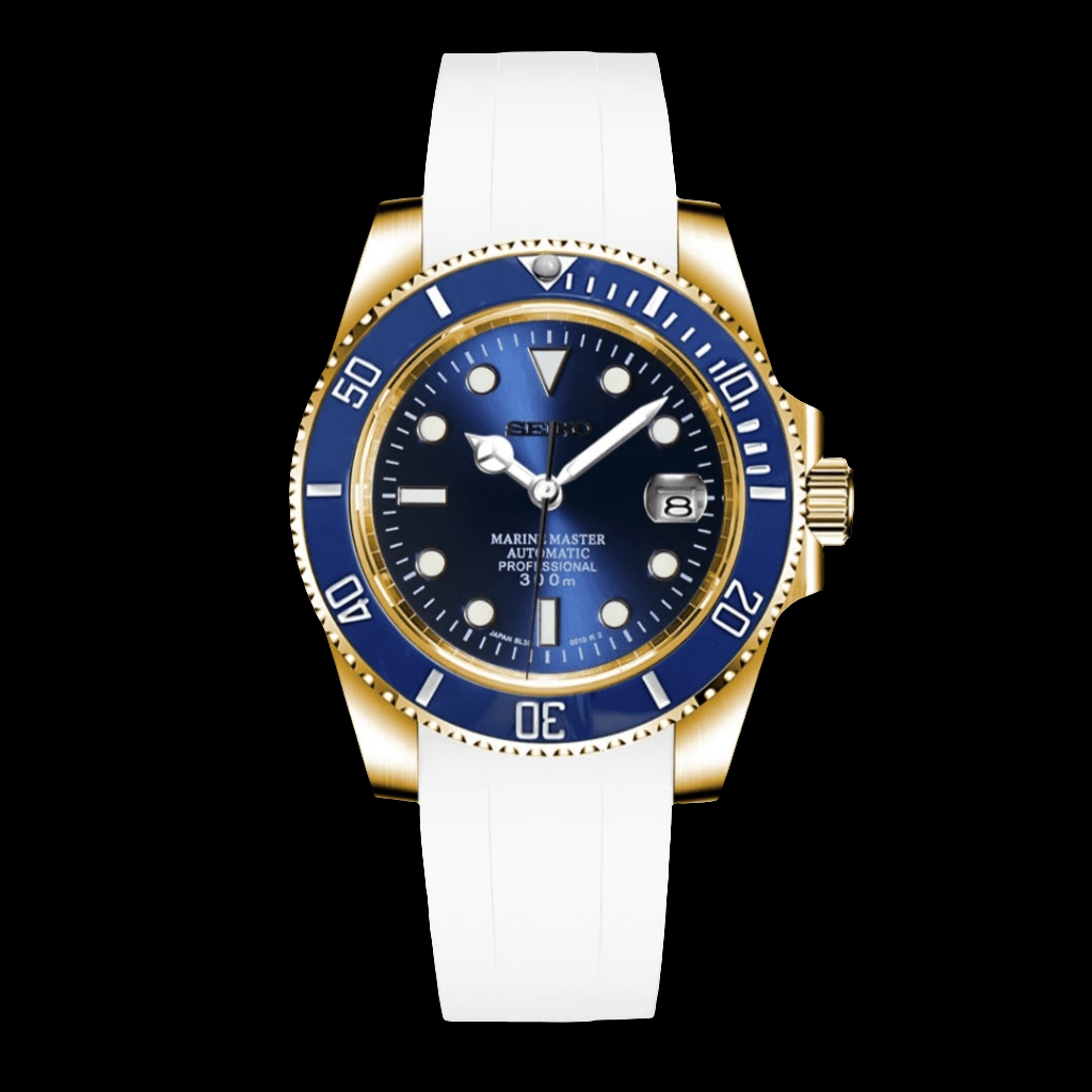  Modded Seiko Submariner Homage Blue Smurf Diver - Modtime