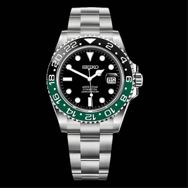 Seiko Mod Green Black Sprite GMT-Master Series