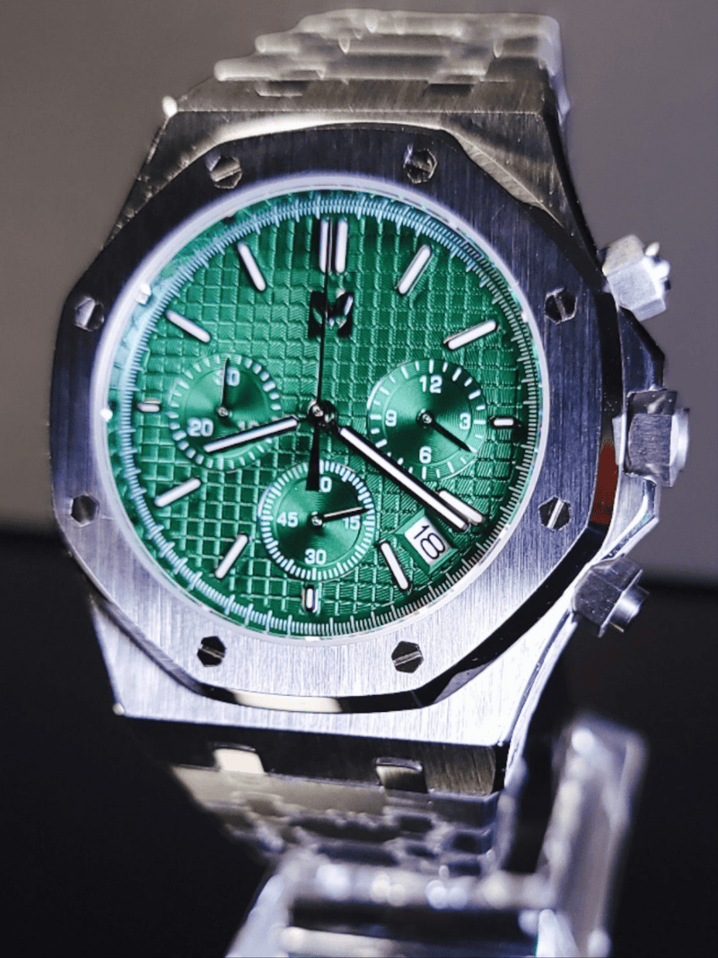 Modded Seiko Royal Oak Homage Series Green Dial