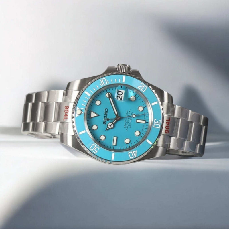 Seiko Mod Submariner Homage Tiffany Blue - Timeless Design