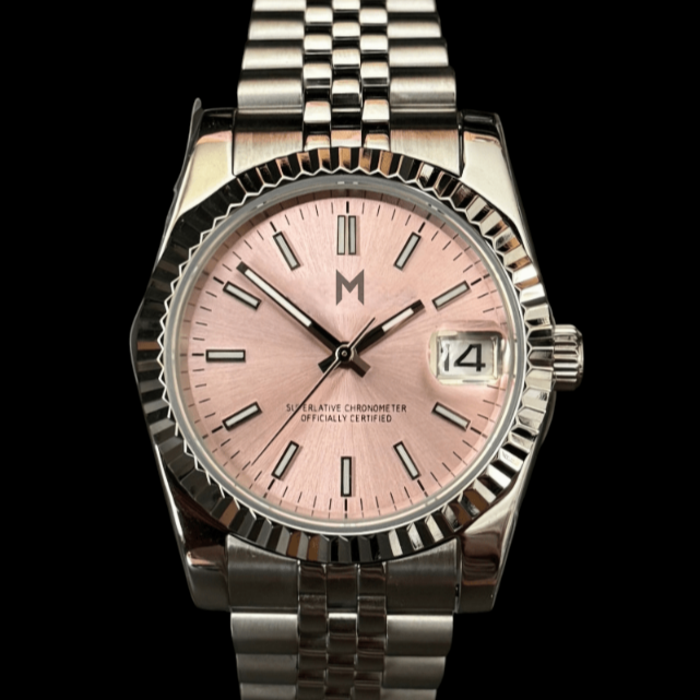 Seiko Mod DateJust Homage Two-Tone Pink Salmon Dial