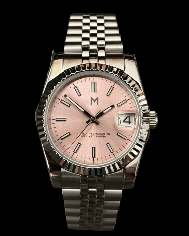 Seiko Mod DateJust Homage Two-Tone Pink Salmon Dial