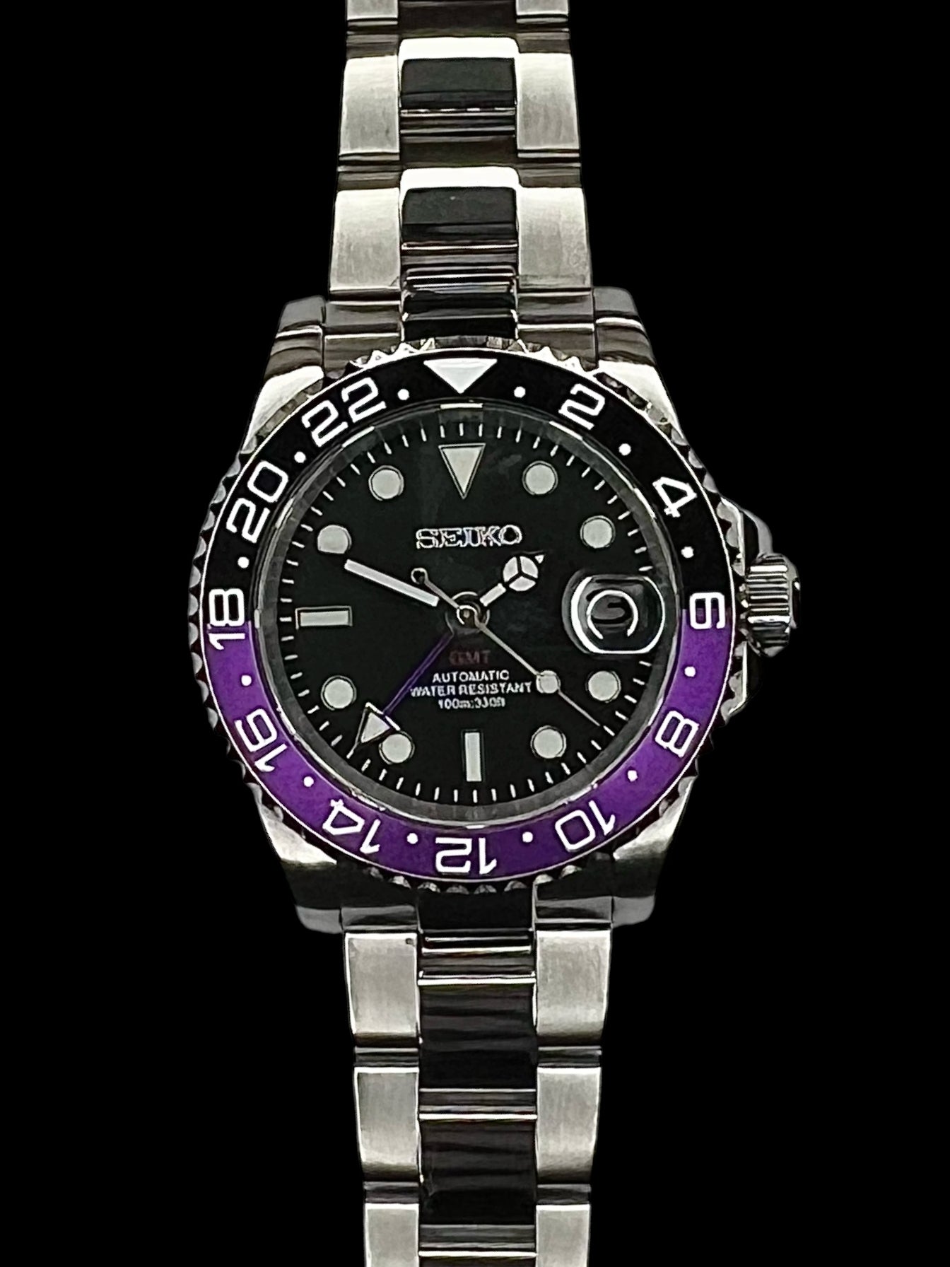 Modtime Custom Stainless - Steel GMT Joker Series Seiko Mod