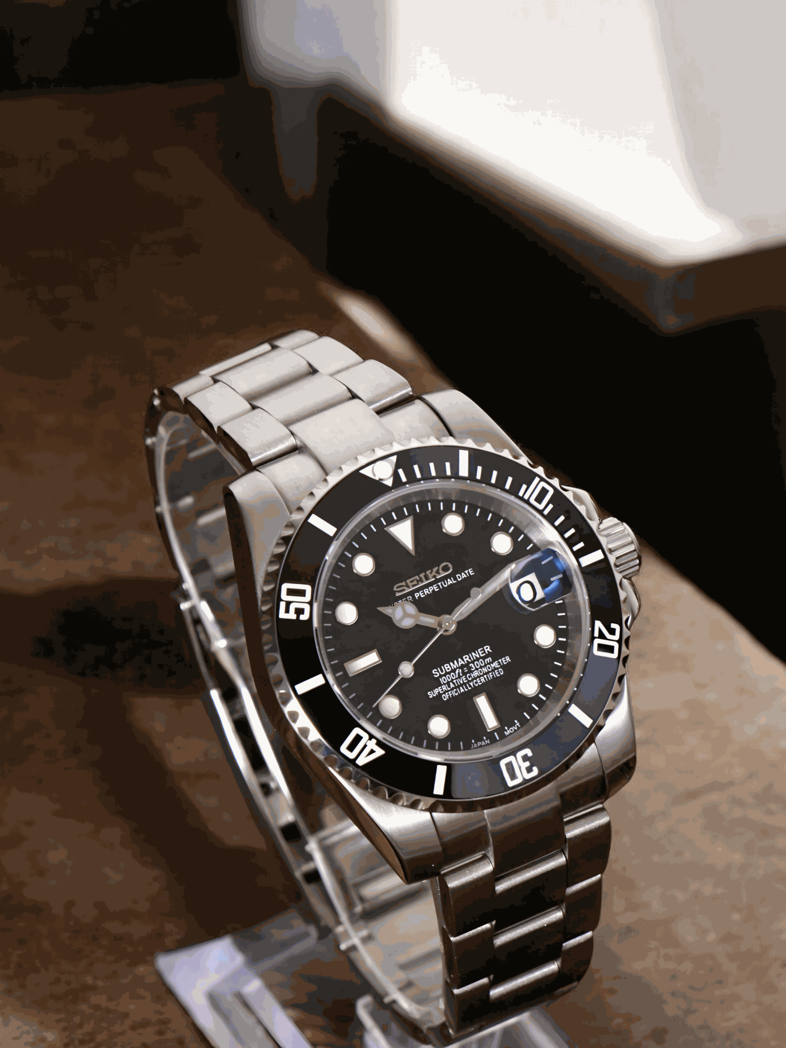 Modded Seiko Black Seikomariner Diver Series - Modtime - MODTIME