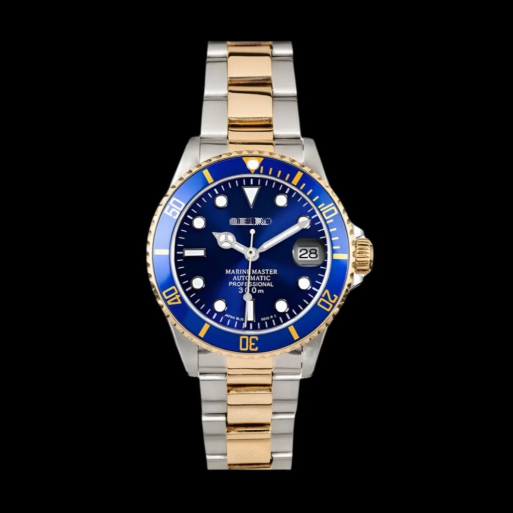  Blue Gold Two-Tone Modded Seiko Submariner Diver Series