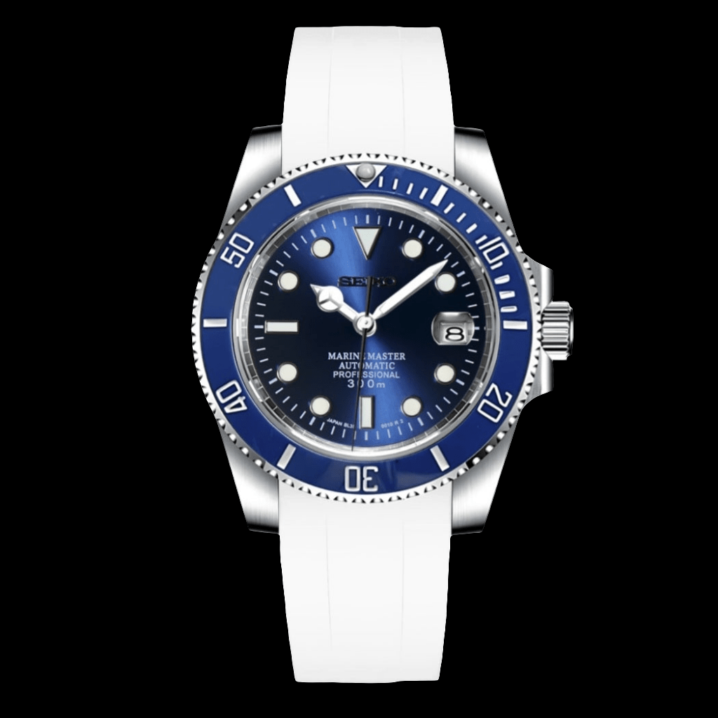  Modded Seiko Submariner Homage Blue Smurf Diver - Modtime