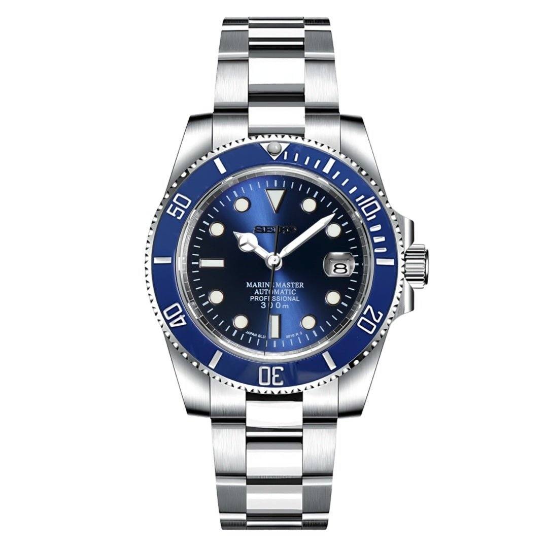  Modded Seiko Submariner Homage Blue Smurf Diver - Modtime