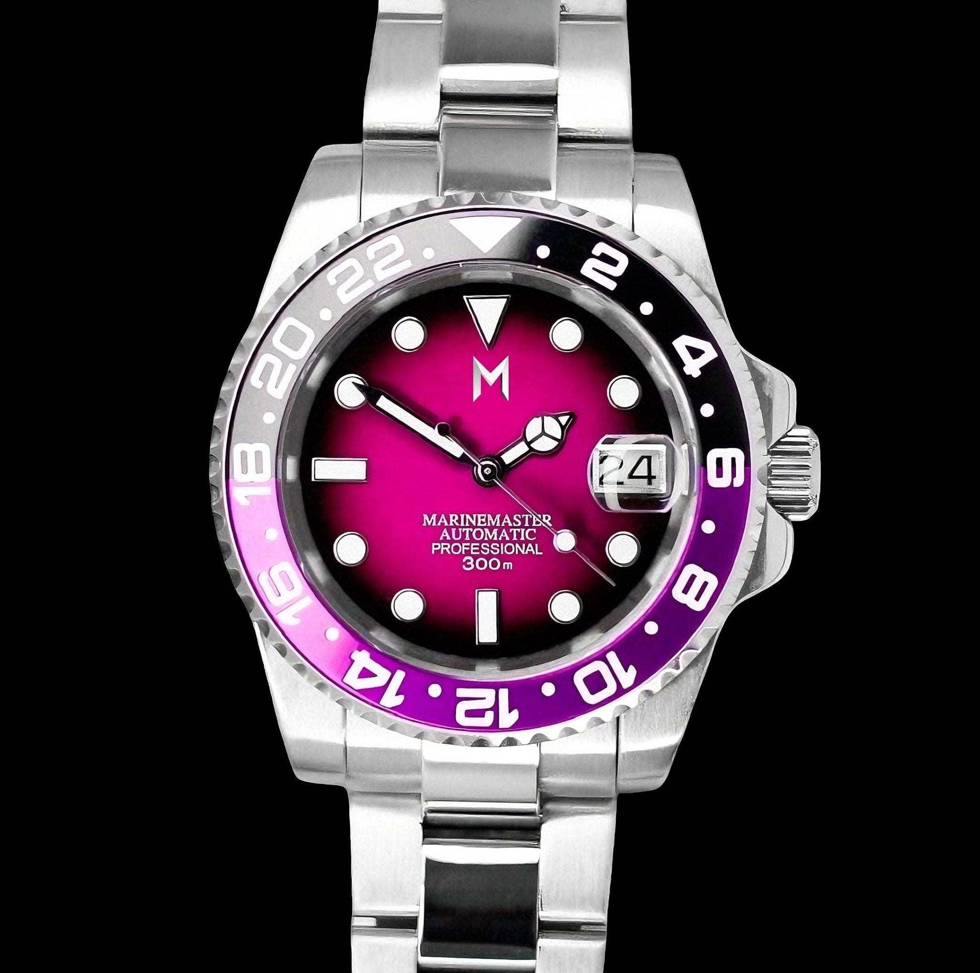 Seiko Mod Purple Black Seikomariner " Joker " Series - MODTIME