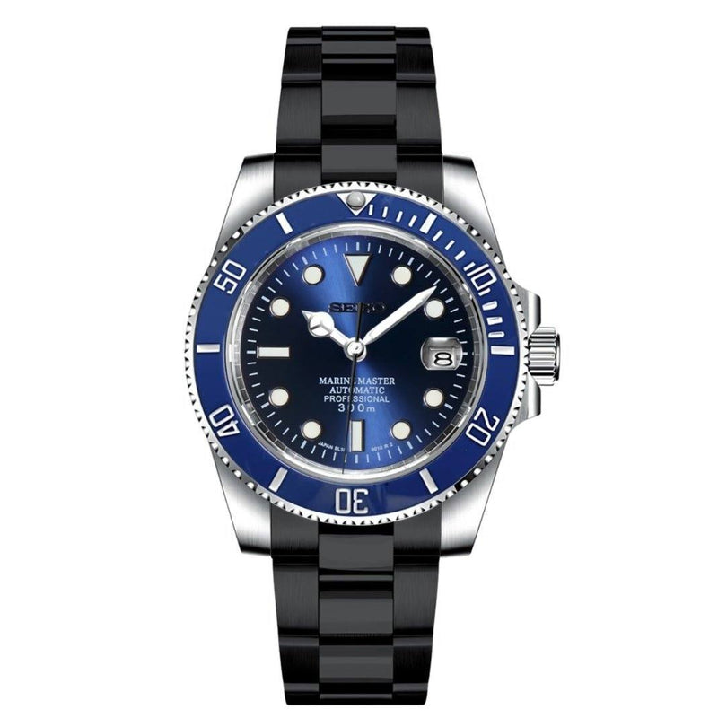  Modded Seiko Submariner Homage Blue Smurf Diver - Modtime