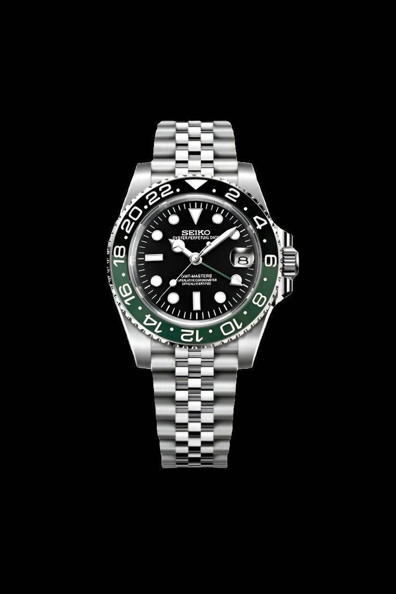 Seiko Mod Green Black Sprite GMT-Master Series