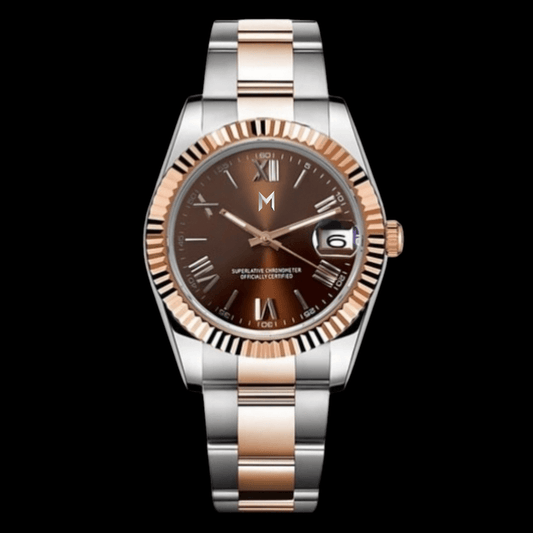 Seiko Mod Datejust Two-Tone Chocolate Dial - Chrono Custom