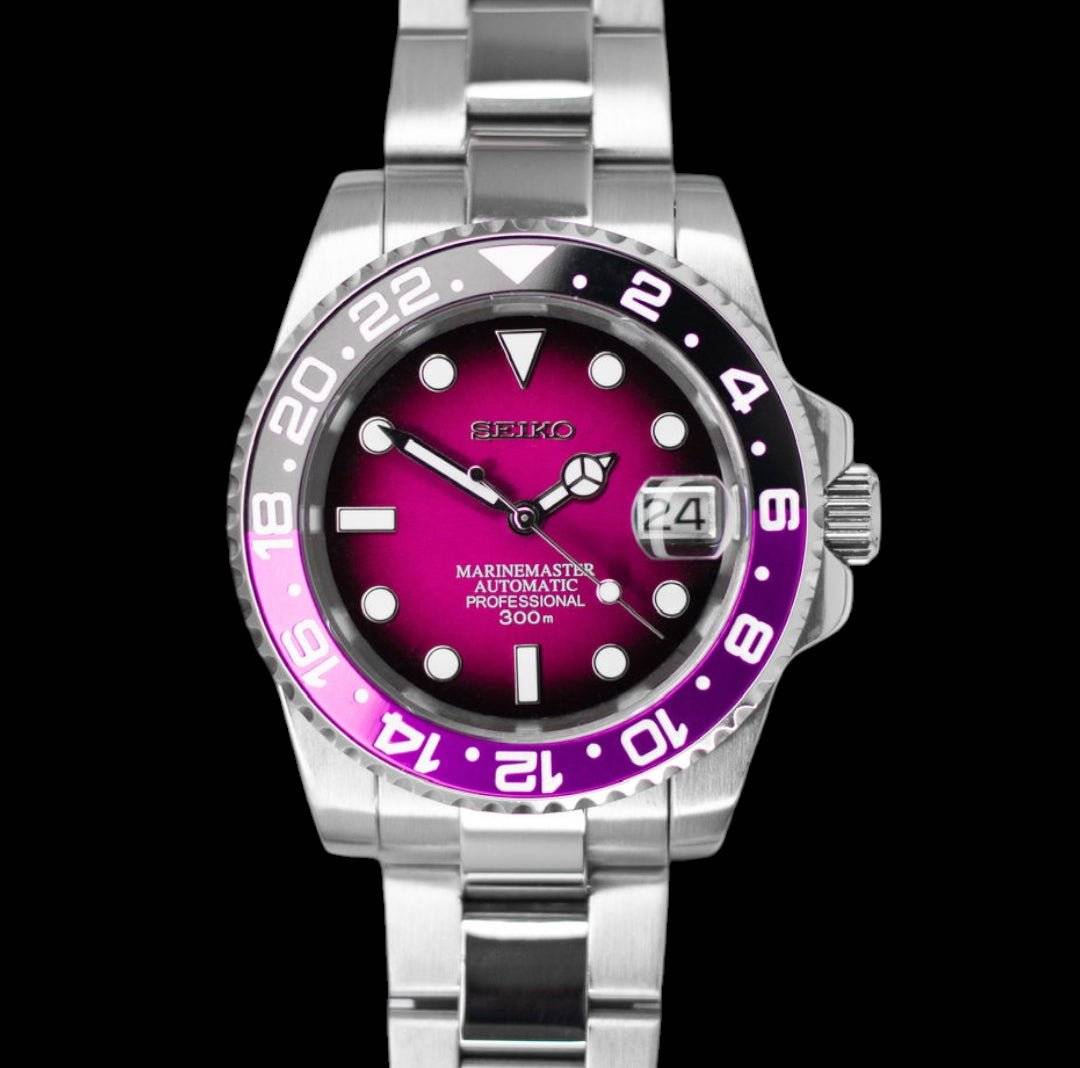 Seiko Mod Submariner Homage: Purple Black Joker Series